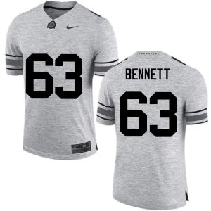NCAA Ohio State Buckeyes Men's #63 Michael Bennett Gray Nike Football College Jersey XJI2545NE